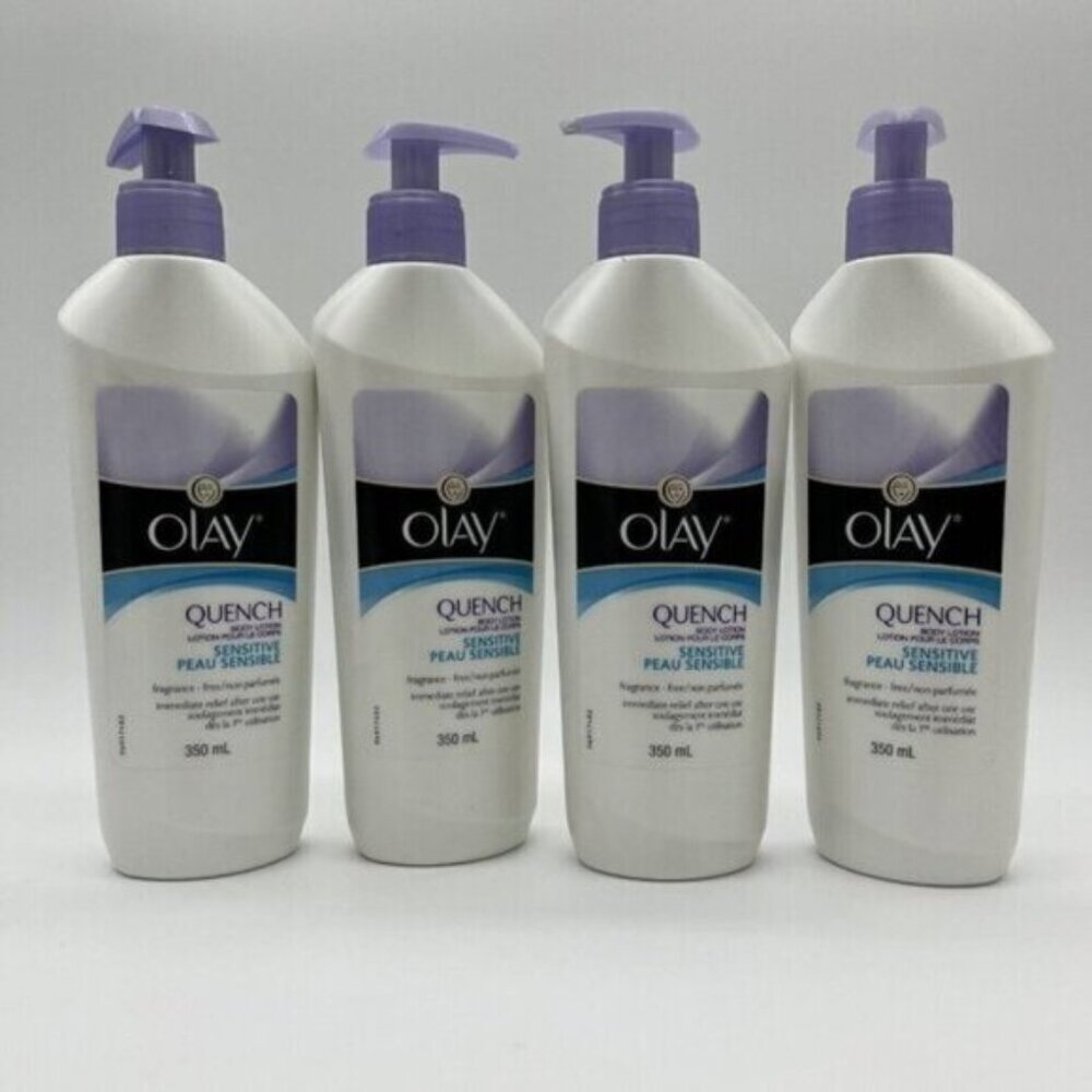 New 4 X Olay Quench Sensitive Fragrance Free Body Lotion 350ml Discontinued